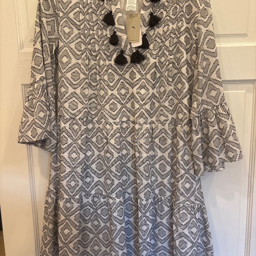 Tommy Bahama diamond clip tiered dress